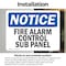 Signmission Fire Alarm Control Sub Panel, 5 in W x Rectangle, Vinyl Decal OS-2PACK-NS-D-35-L-12525 - alternate 5